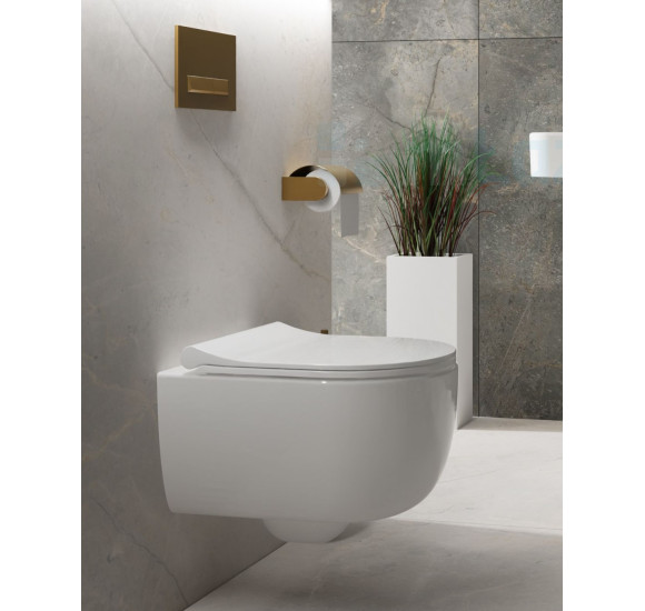 Bocchi V-Tondo pakabinamas klozetas "Rimless" be dangčio su bidete anga