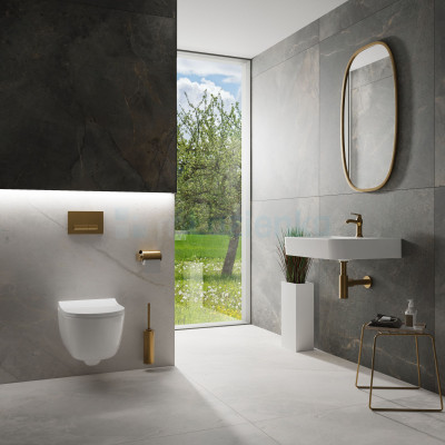 Bocchi V-Tondo pakabinamas klozetas "Rimless" be dangčio su bidete anga