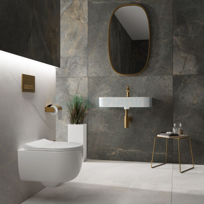 Bocchi V-Tondo pakabinamas klozetas "Rimless" be dangčio su bidete anga