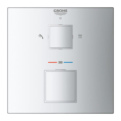 IŠPARDAVIMAS. Grohe Grohtherm Cube potinkinis termostatinis maišytuvas, 2 krypčių išbėgimas