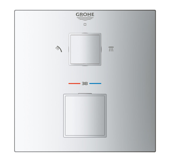 IŠPARDAVIMAS. Grohe Grohtherm Cube potinkinis termostatinis maišytuvas, 2 krypčių išbėgimas