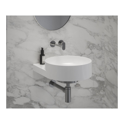 RAVAK Yard 400 pakabinamas praustuvas, be skylės maišytuvui