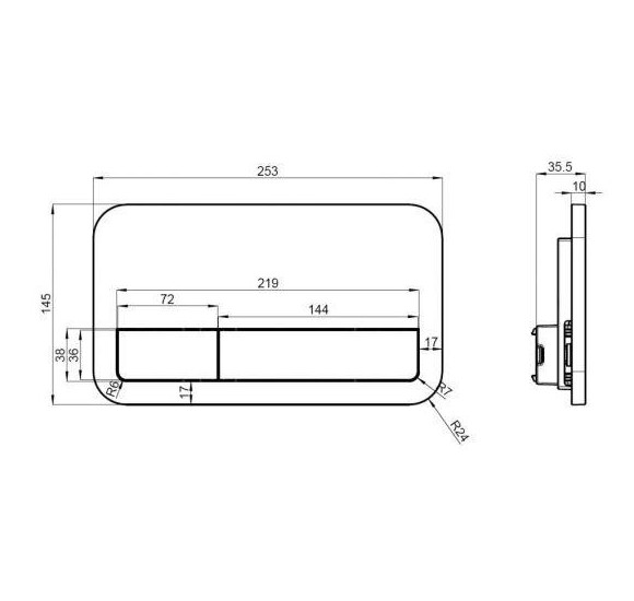 Villeroy & Boch ViConnect E200 vandens nuleidimo mygtukas, pasirenkamos spalvos