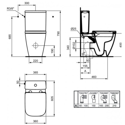 Ideal Standard i.Life S pastatomo klozeto komplektas