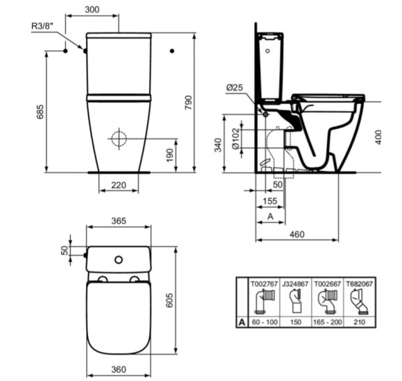 Ideal Standard i.Life S pastatomo klozeto komplektas