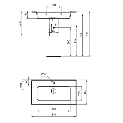 Ideal Standard Strada II baldinis praustuvas, pasirinkite dydį
