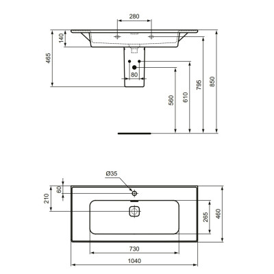 Ideal Standard Strada II baldinis praustuvas, pasirinkite dydį