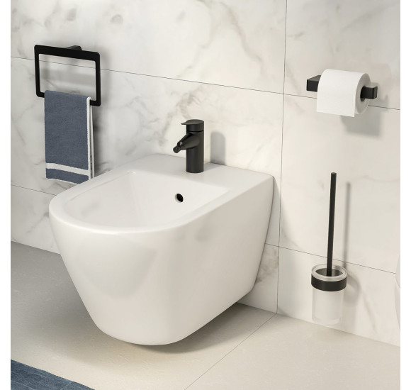 IŠPARDAVIMAS. Gedy PIRENEI pakabinamas WC šepetys, juodas, prekė iš ekspozicijos