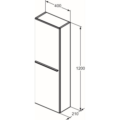Ideal Standard i.Life S ūkinė spintelė 120x40x21, pasirenkite spalvą