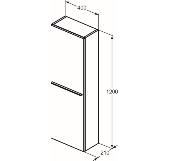 Ideal Standard i.Life S ūkinė spintelė 120x40x21, pasirenkite spalvą