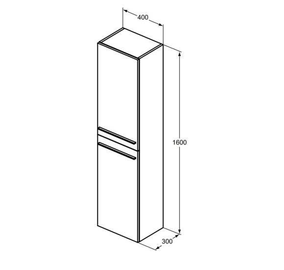 Ideal Standard i.Life A ūkinė spintelė 160x40x30, pasirenkite spalvą