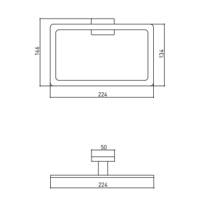 IŠPARDAVIMAS. Bocchi Matera vonios rankšluosčių laikiklis, chromo spalvos