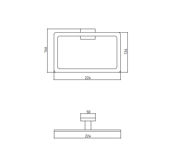 IŠPARDAVIMAS. Bocchi Matera vonios rankšluosčių laikiklis, chromo spalvos