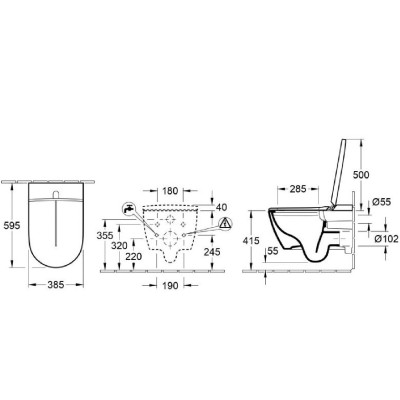 Villeroy&Boch ViClean-I 100 išmanus pakabinamas klozetas, su C+ danga