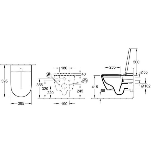 Villeroy&Boch ViClean-I 100 išmanus pakabinamas klozetas, su C+ danga