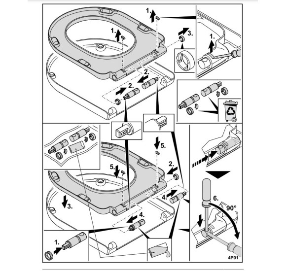 Villeroy&Boch O.novo Klozeto dangčio su Soft Close technologija vyrių rinkinys