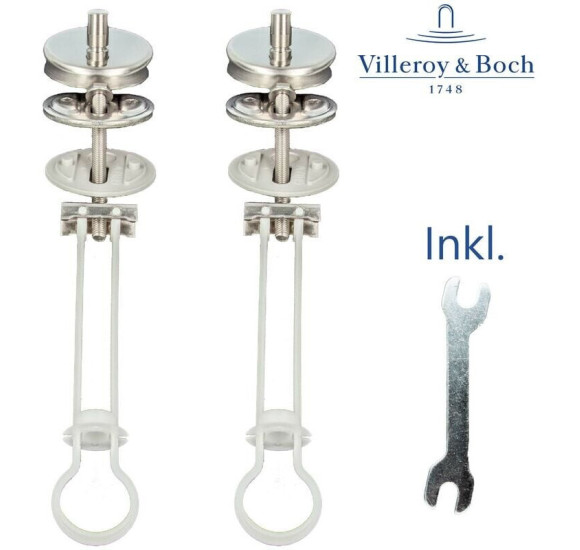 Villeroy&Boch Klozeto dangčio tvirtinimų prie keramikos komplektas (La Belle, Subway I, Hommage, Pure Stone)