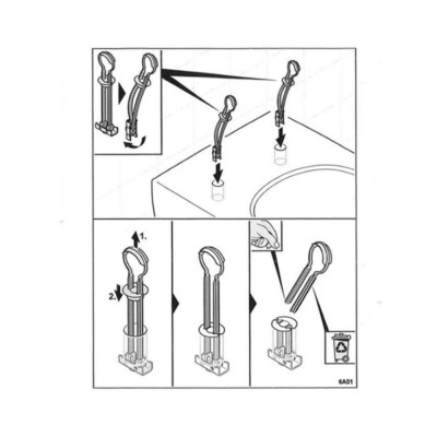 Villeroy&Boch Klozeto dangčio tvirtinimų užtempimo detalė