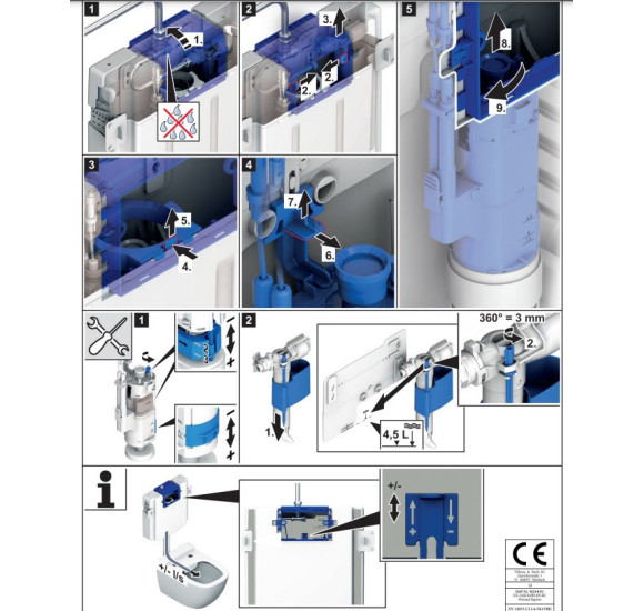 Villeroy&Boch Viconnect WC rėmų vandens į bakelį prileidimo vožtuvas