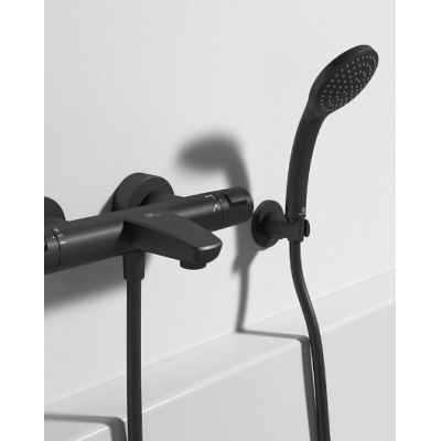 IŠPARDAVIMAS. Ideal Standard Idealrain Soft rankinė dušo galvutė 100 mm, viena funkcija, matinė juoda