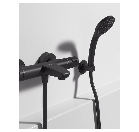 IŠPARDAVIMAS. Ideal Standard Idealrain Soft rankinė dušo galvutė 100 mm, viena funkcija, matinė juoda