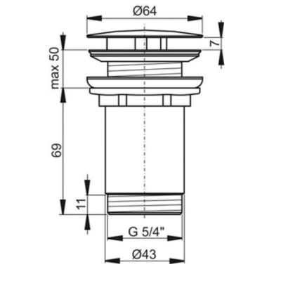 Ravak praustuvo sifono galvutė fiksuota, juoda sp.