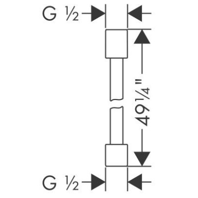 IŠPARDAVIMAS. Axor dušo žarna 1,25 m, nerūdijančio plieno spalva