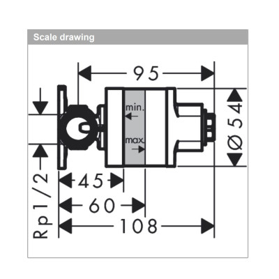 Hansgrohe potinkinė dalis bide dušeliui su maišytuvu