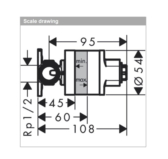 Hansgrohe potinkinė dalis bide dušeliui su maišytuvu