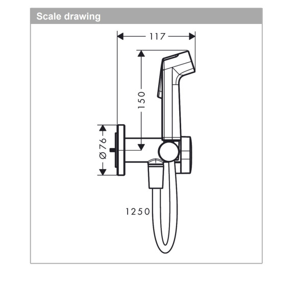 Hansgrohe bide dušelio komplektas su maišytuvu (be potinkinės dalies), 29232670