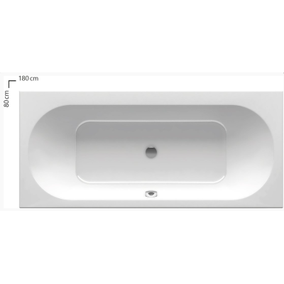 Ravak City Slim 180x80 cm, stačiakampė vonia, akrilas