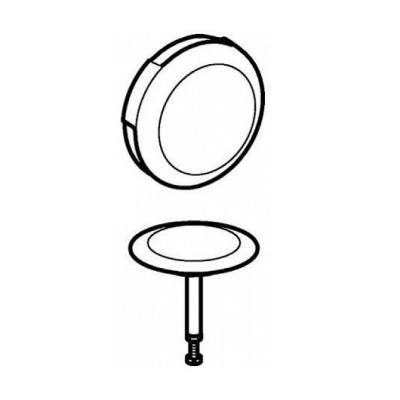 IŠPARDAVIMAS. Geberit dangtelis vonios sifonui su dangteliu persipylimo skylei, chromuotas matinis