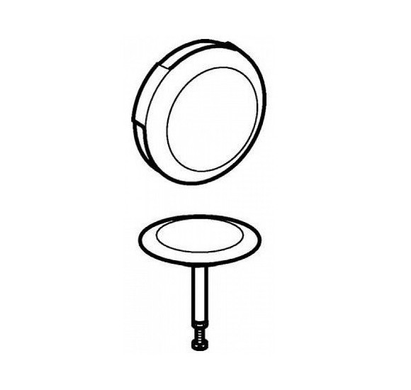 IŠPARDAVIMAS. Geberit dangtelis vonios sifonui su dangteliu persipylimo skylei, chromuotas matinis