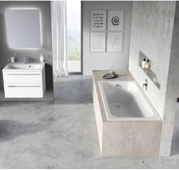 Ravak Chrome Slim 150x70, 160x70, stačiakampė vonia, akrilas (pasirinkite dydį)