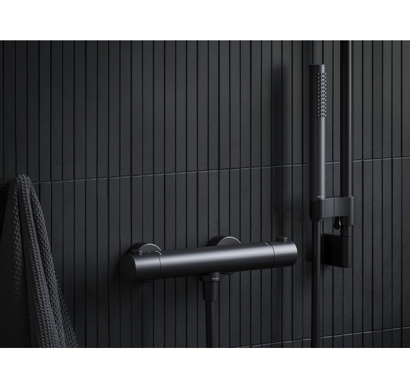 Ravak Chrome dušo galvutė, 1 funkcija, juoda spalva 957.20BL