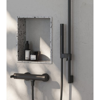 Ravak Chrome dušo galvutė, 1 funkcija, juoda spalva 957.20BL