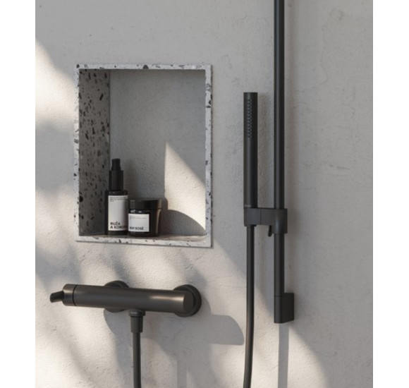 Ravak Chrome dušo galvutė, 1 funkcija, juoda spalva 957.20BL