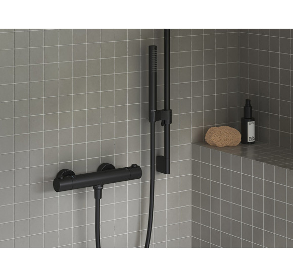 Ravak Chrome dušo galvutė, 1 funkcija, juoda spalva 957.20BL