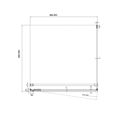 RAVAK Dušo kabina Cool! COSD1 + COPS (pasirinkite profilių spalvą)