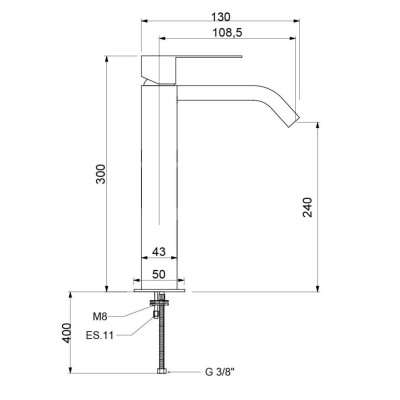 QD MagistroLab Swanky aukštas praustuvo maišytuvas