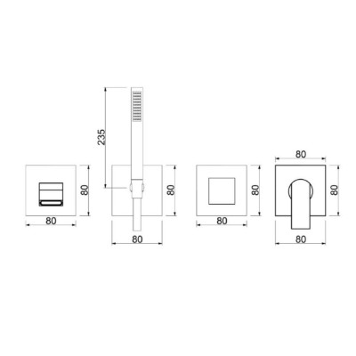 QD MagistroLab Swanky potinkinis vonios maišytuvas