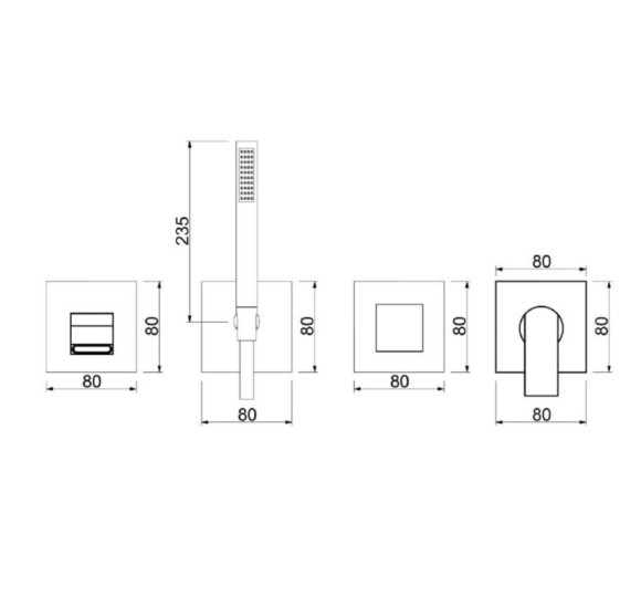 QD MagistroLab Swanky potinkinis vonios maišytuvas