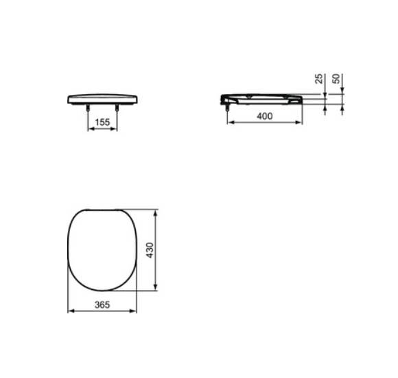 Ideal Standard CONNECT tualeto dangtis su sėdyne, balta
