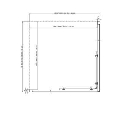 RAVAK Blix Slim dušo kabina Ravak 90x90cm,pasirinkite profilių spalvą