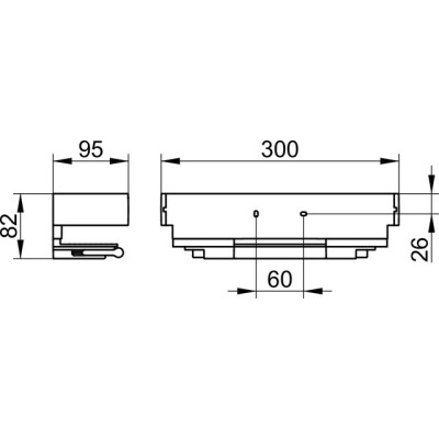 Keuco Edition 11 dušo lentynėlė su  integruotu stiklų valytuvu, juodos matinės spalvos