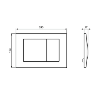 IŠPARDAVIMAS. Vandens nuleidimo klavišas Ideal Standard Septa Pro M1, antivandalinis, blizgi chromo sp.