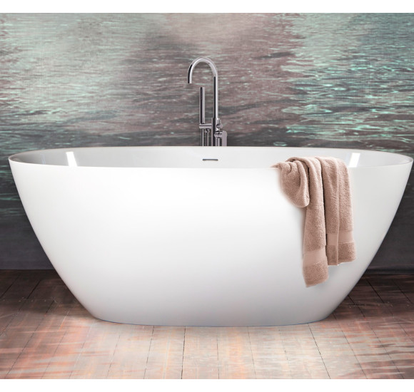 PAA Perla laisvai pastatoma vonia iš akmens masės, 160x75cm