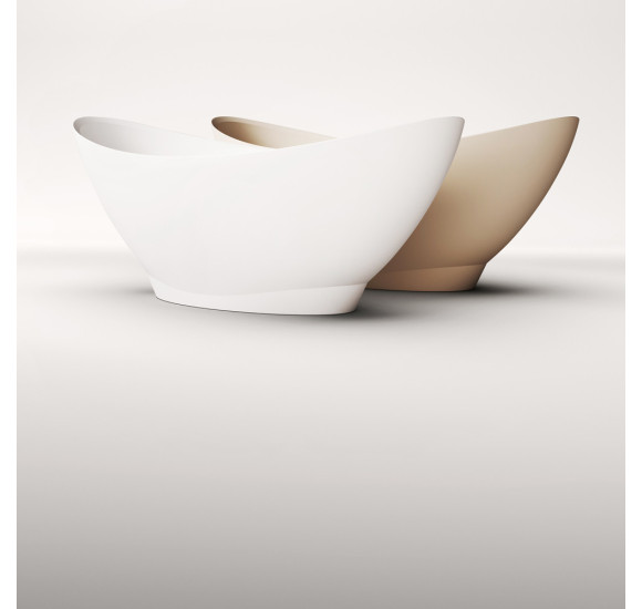 IŠPARDAVIMAS. PAA Akmens masės SILKSTONE vonia Felice 1945x830, su sifonu, caffe latte matinė