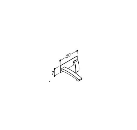 IŠPARDAVIMAS. Kame potinkinis maišytuvas praustuvui iš sienos, chromo sp.