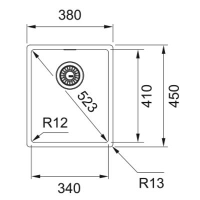 Franke BXX 210/110-34 nerūdijančio plieno plautuvė
